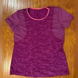 LULULEMON - magenta with orange neck trim - size 8 / Medium